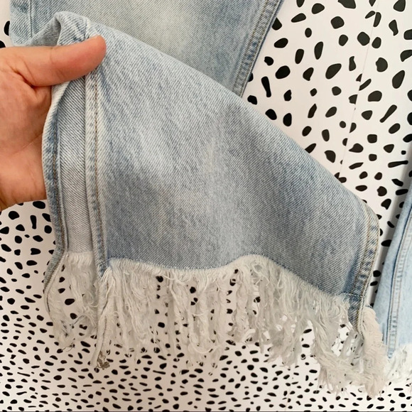 Zara | Frayed hem side slits straight leg 4 - Picture 3 of 5